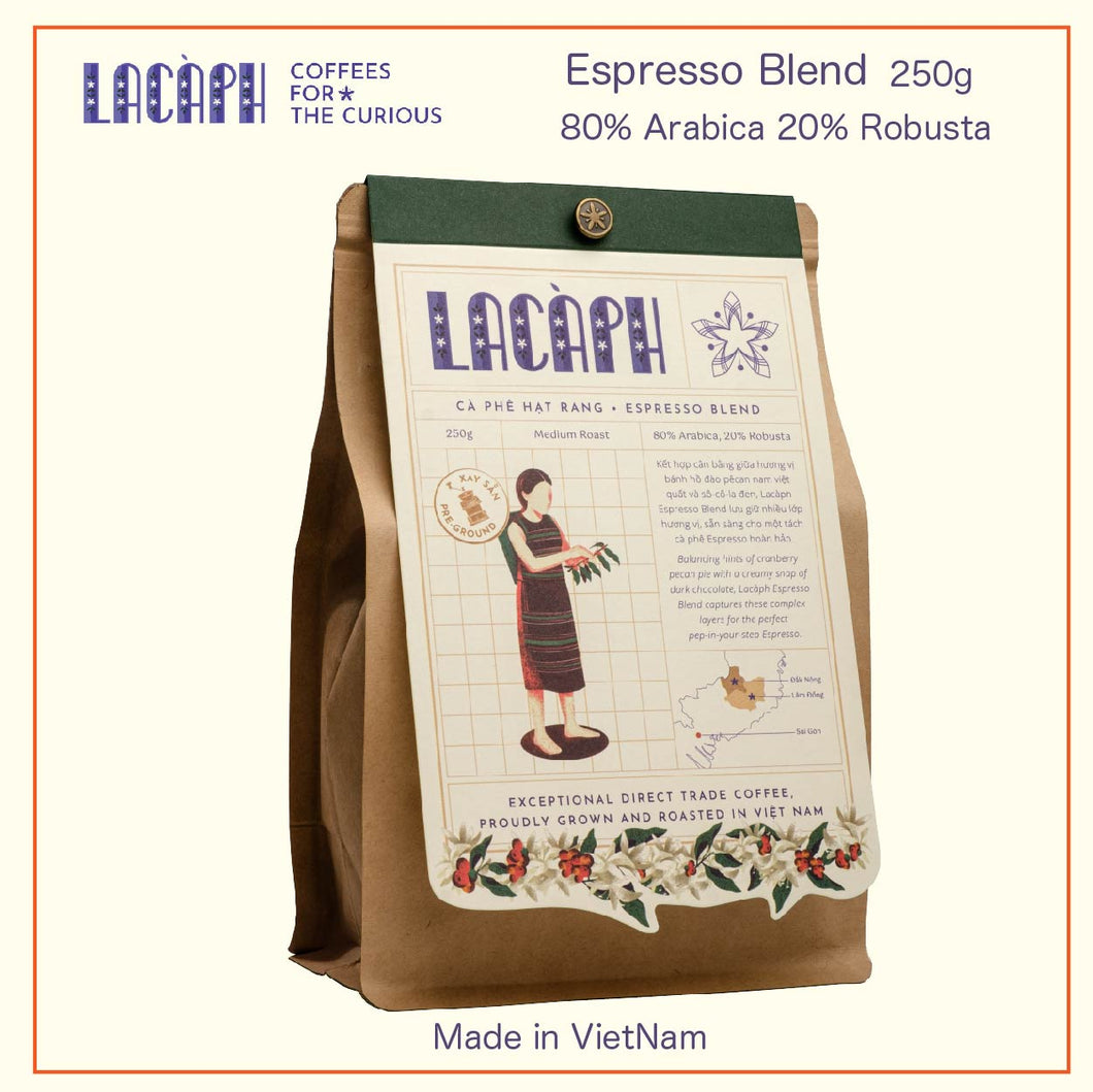 20% 羅布斯塔, 80% 阿拉比卡｜Lacàph  Espresso Blend - Whole Bean 250G