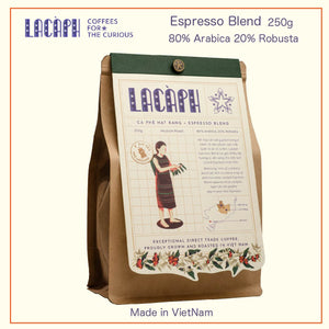 20% 羅布斯塔,  80% 阿拉比卡｜Lacàph  Espresso Blend - Medium Roast 250G