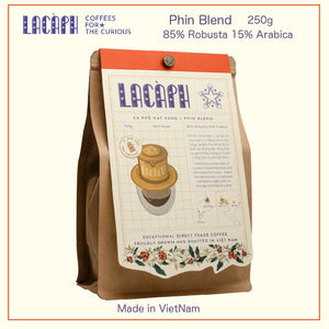 85% 羅布斯塔, 15% 阿拉比卡｜Lacàph  Phin Blend - Whole Bean 250G